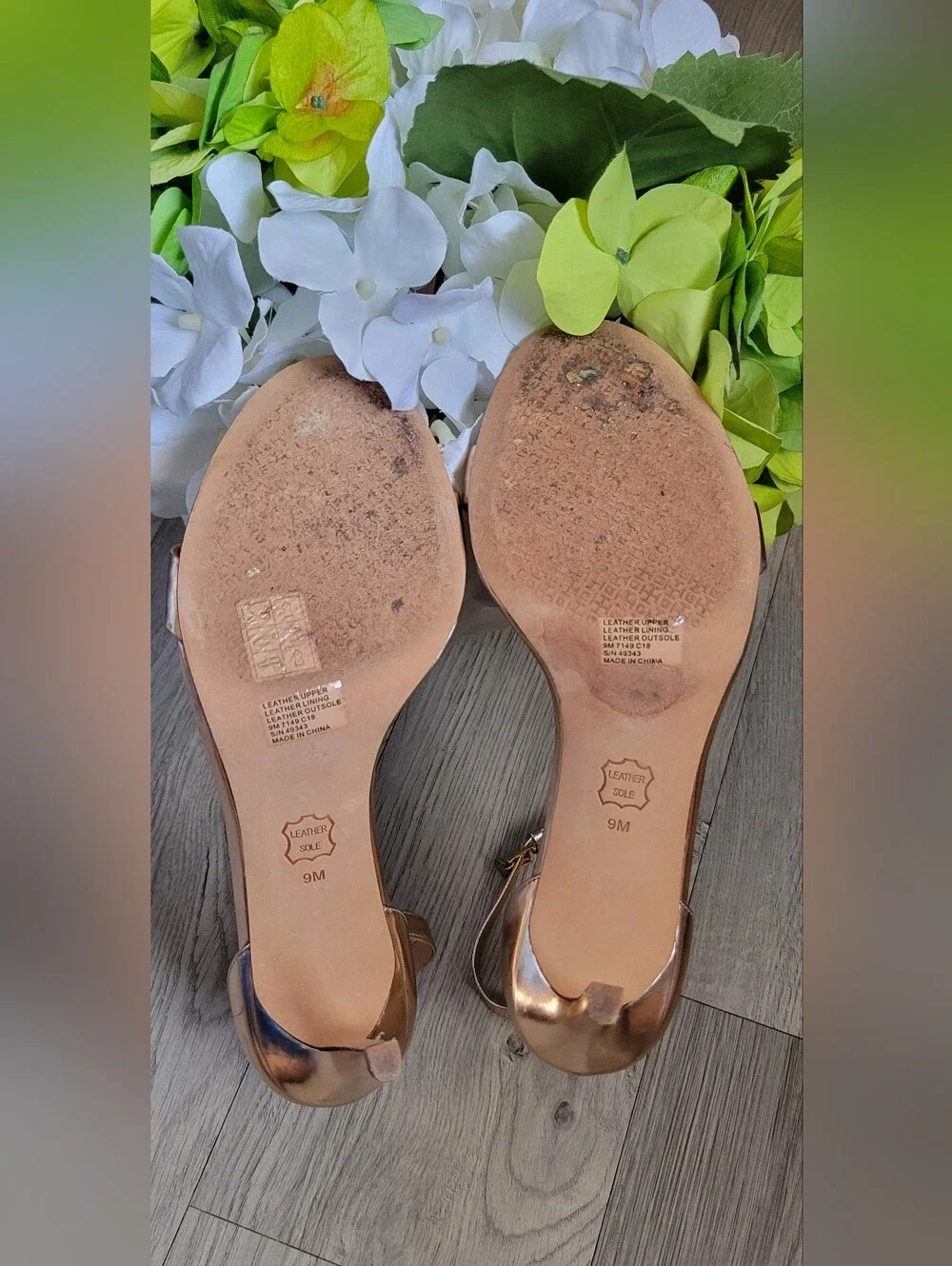 Tory Burch Ellie Ankle-Strap Sandle Heel 85mm Mirror Metallic Spark Rose Gold, 9